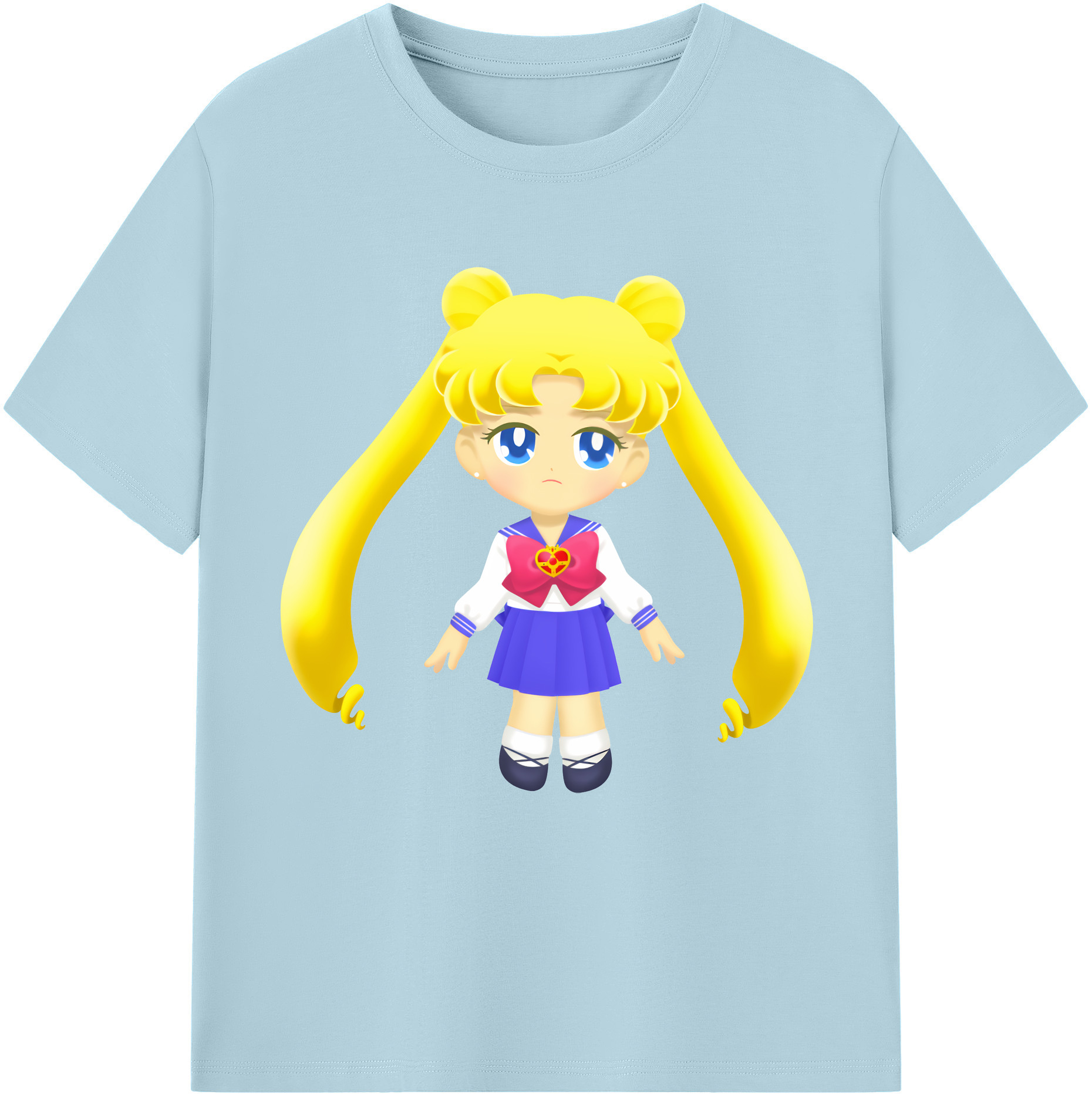 （画像用） 美少女戦士セーラームーン 愛野 美奈子 あいの みなこ Sailor Moon Aino Minako 綿100％半袖Tシャツ（フロントプリント）